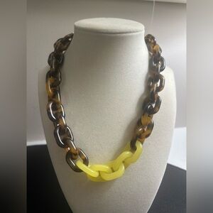 J. Crew Tortoise and Yellow Necklace